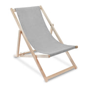 Lincoln Wooden Deck Chair Cool Grey