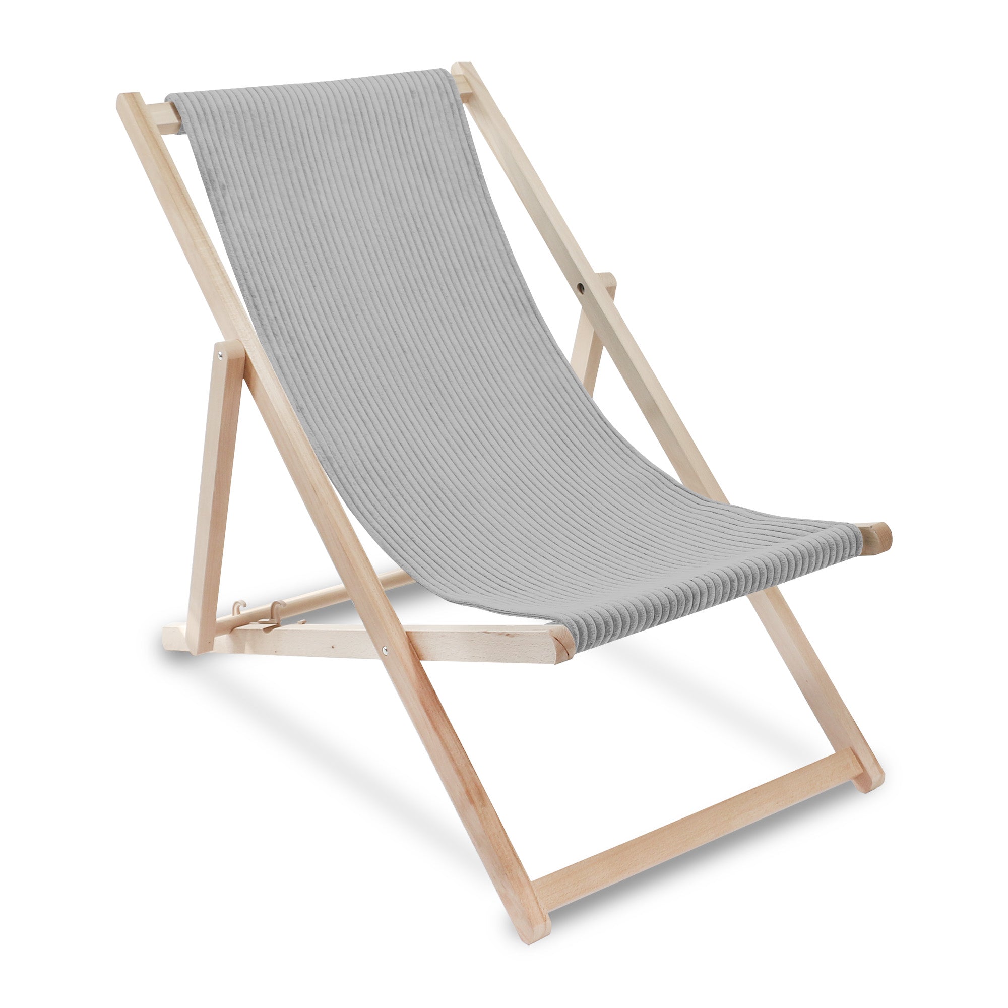 Lincoln Wooden Deck Chair Cool Grey