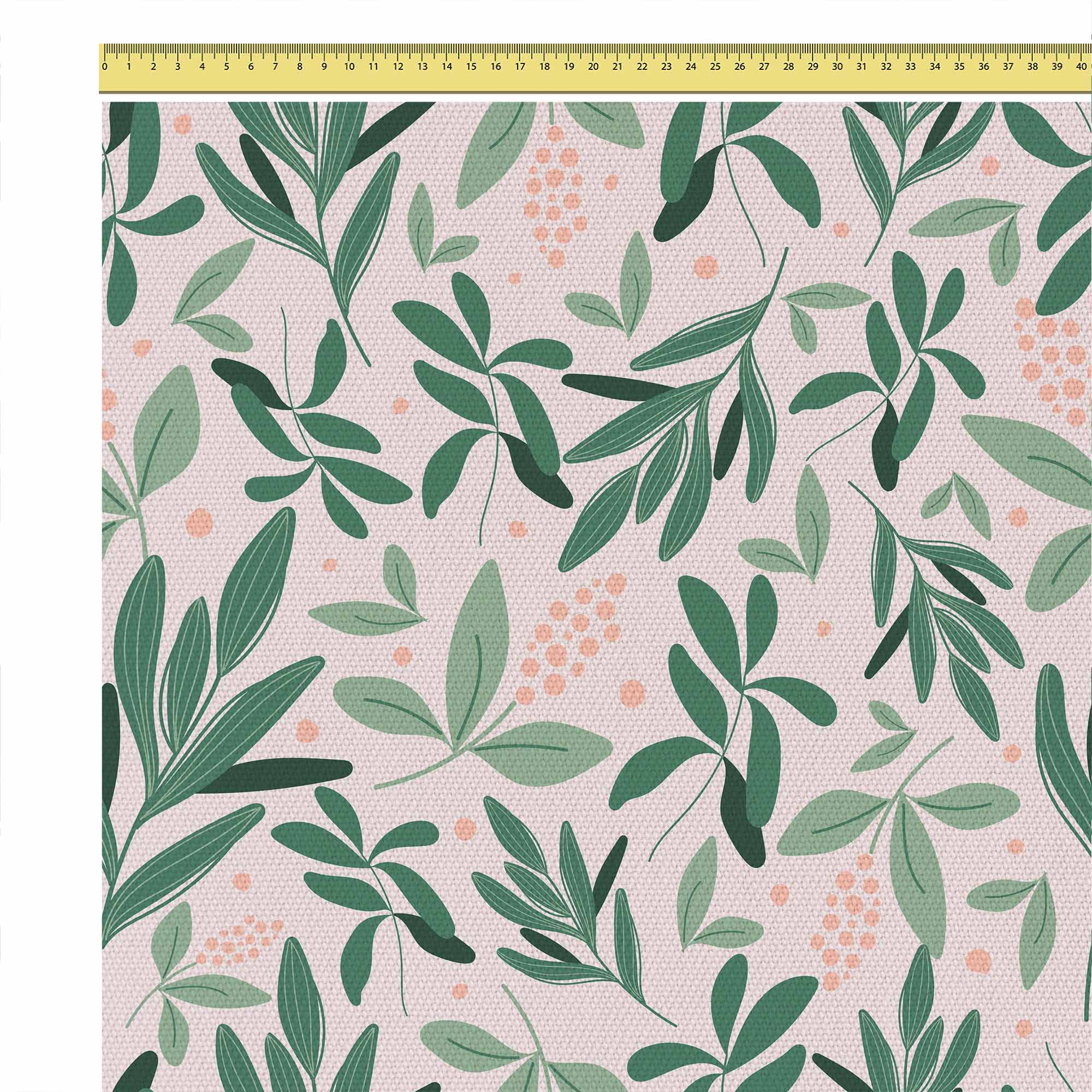 Olive Leaves on Pink-Flat Microfiber