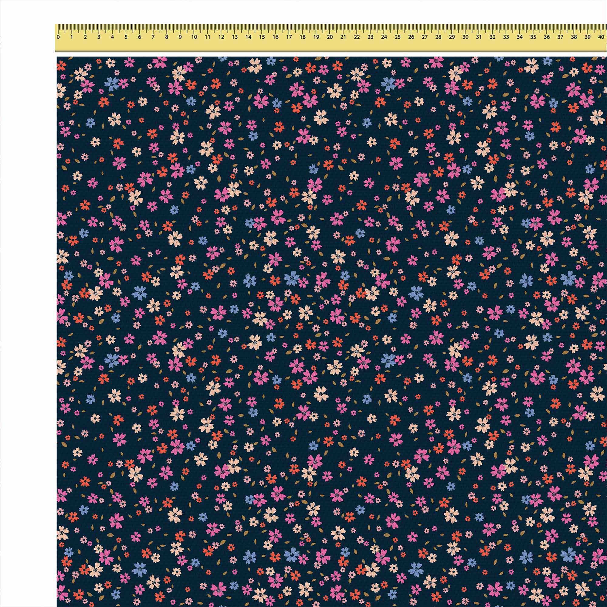 Kleines Blumenmuster-Tischdeckenstoff