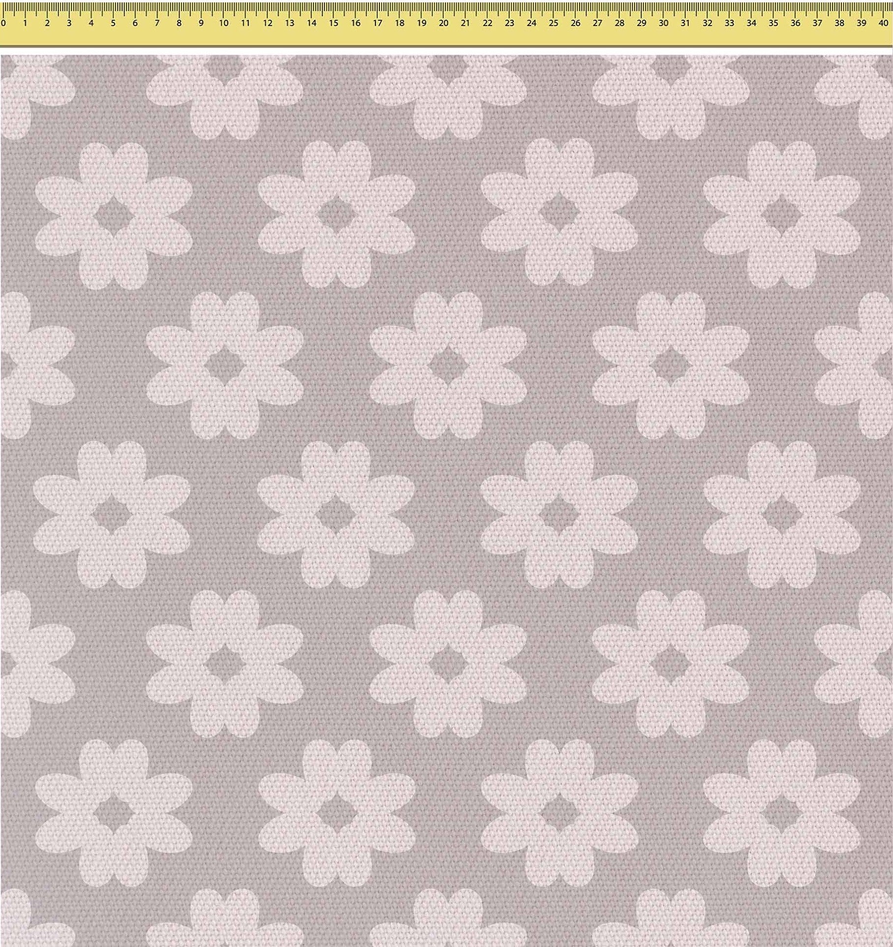 Daisies on Grey-Tablecloth Fabric