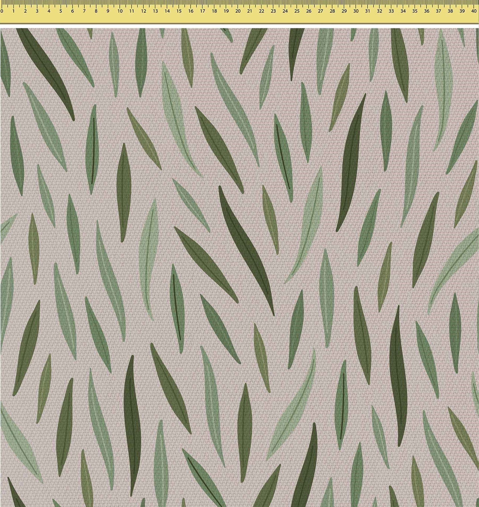 Green Leaves Pattern-Flat Microfiber