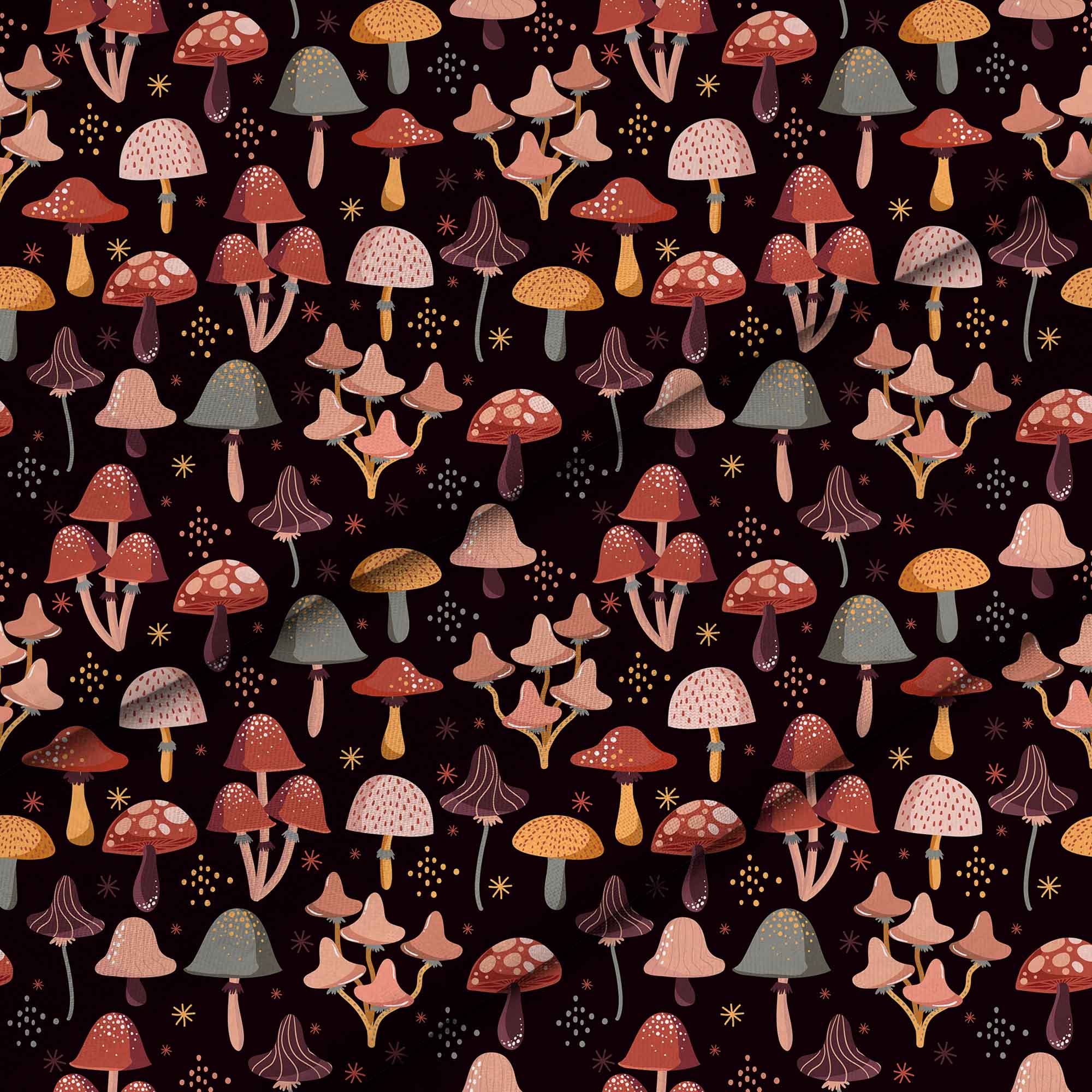 More Mushroom-Tablecloth Fabric