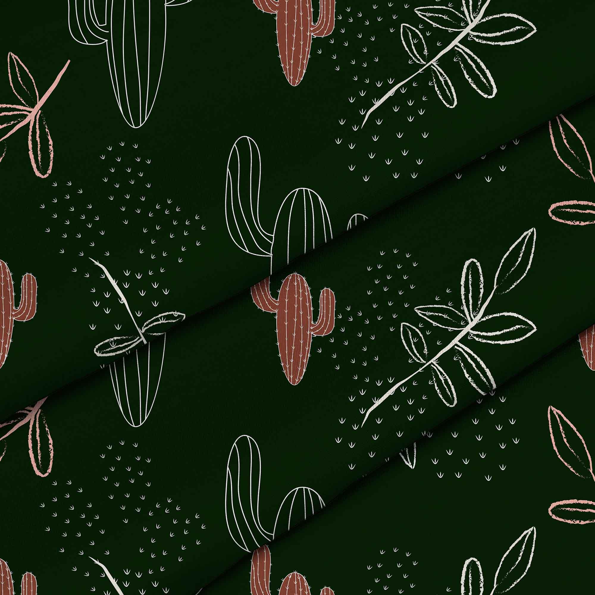 Cactus Doodles-Flat Microfiber
