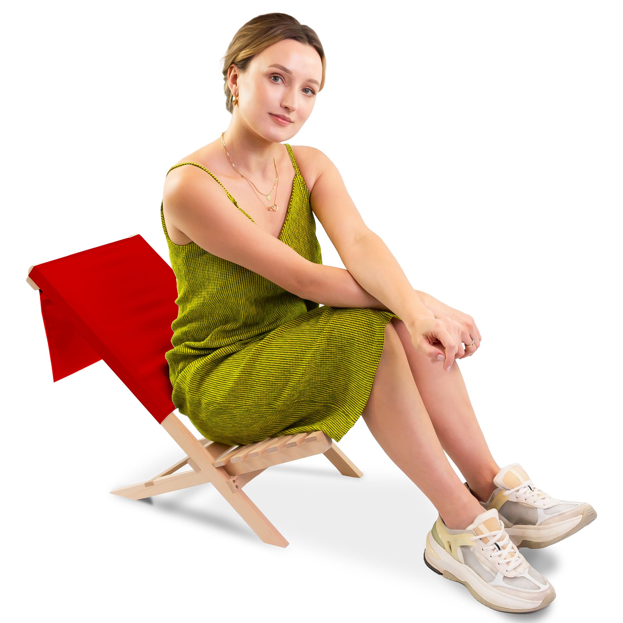 Folding Beach Chair Red