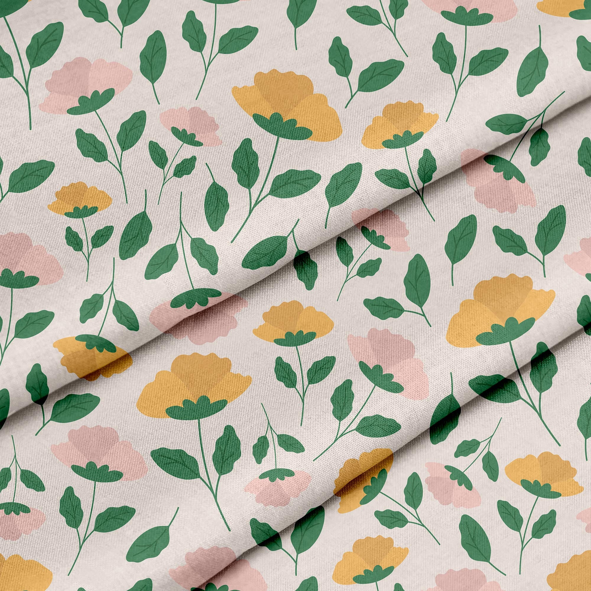 Flowers Market Tablecloth Fabric