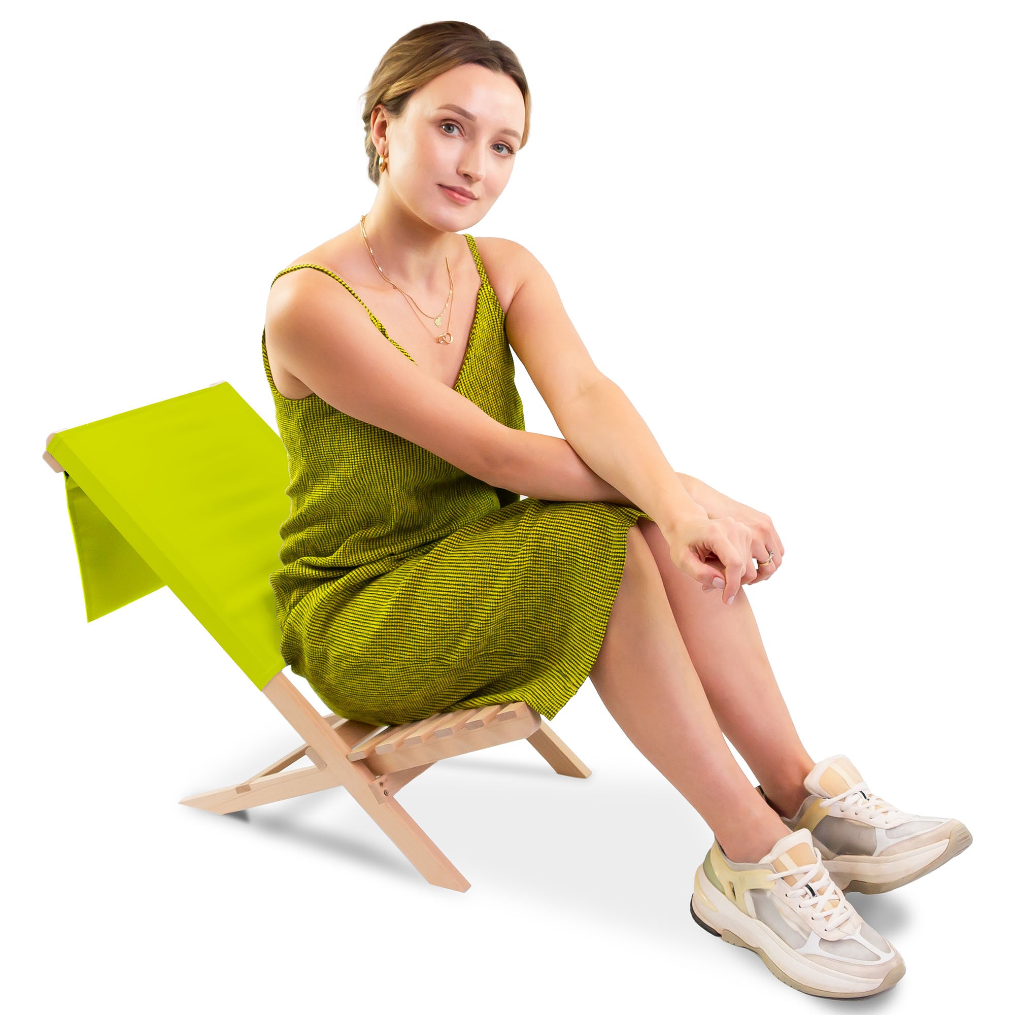 Folding Beach Chair Lime