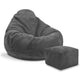 Puf Paradise s podnožkou Granite Gray-S