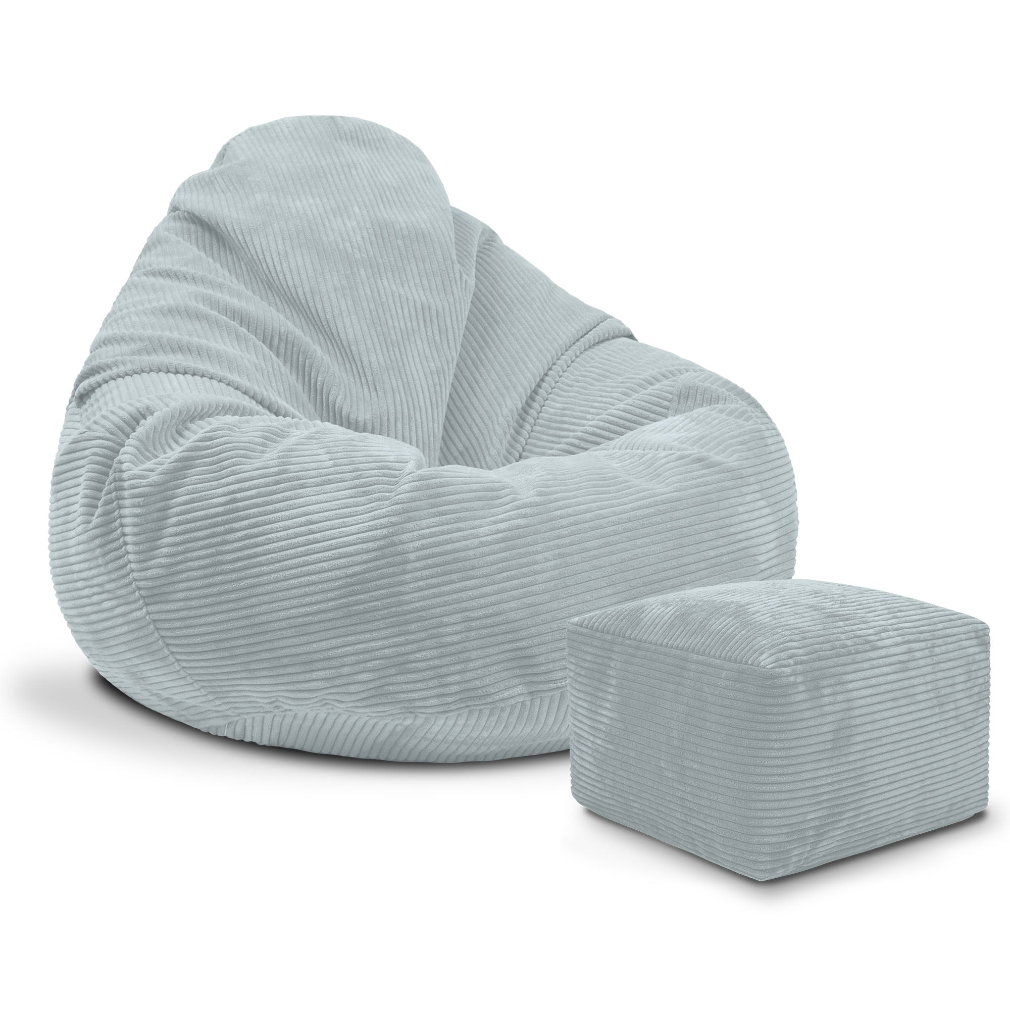 Paradise Pouf with Footstool Green Lily