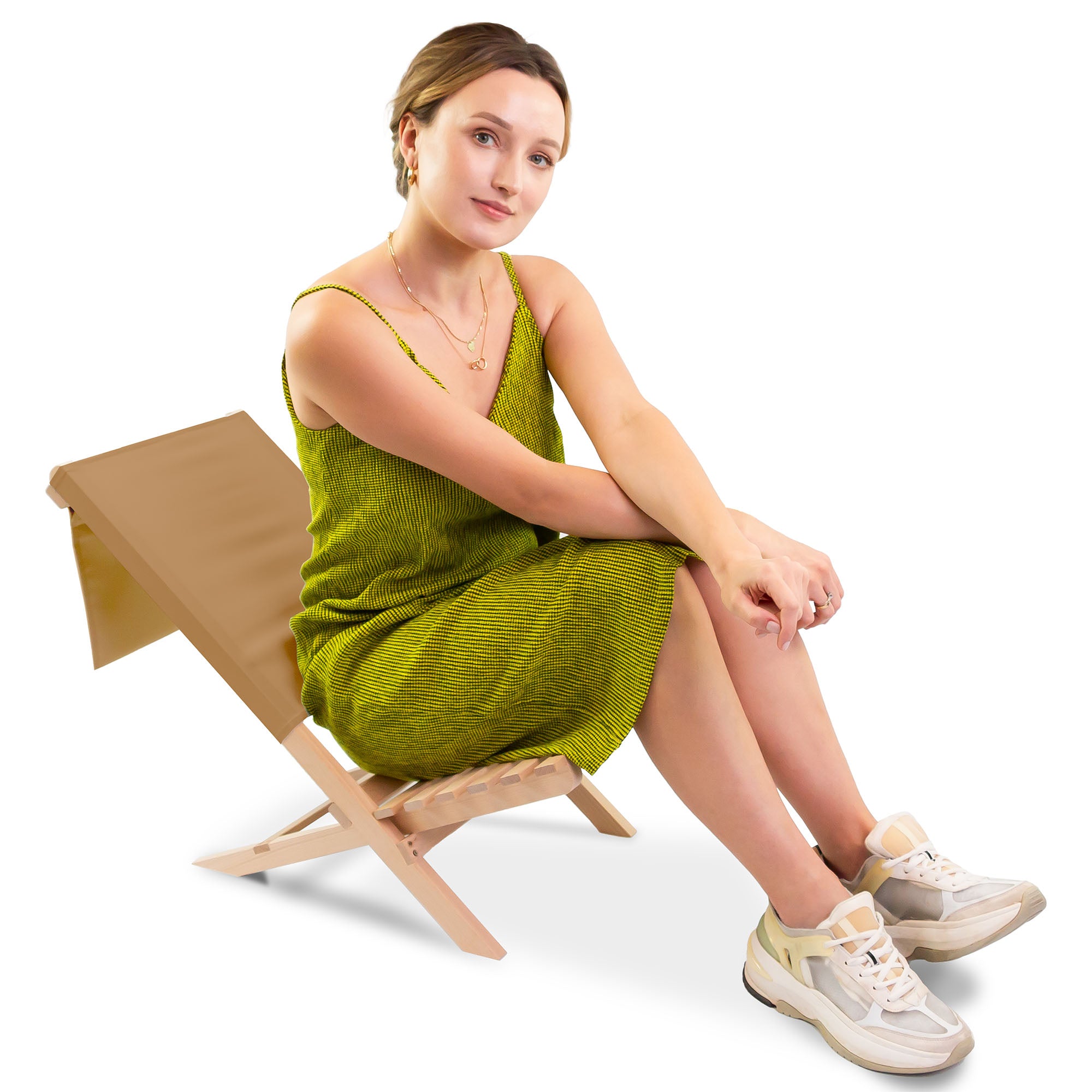 Folding Beach Chair Beige