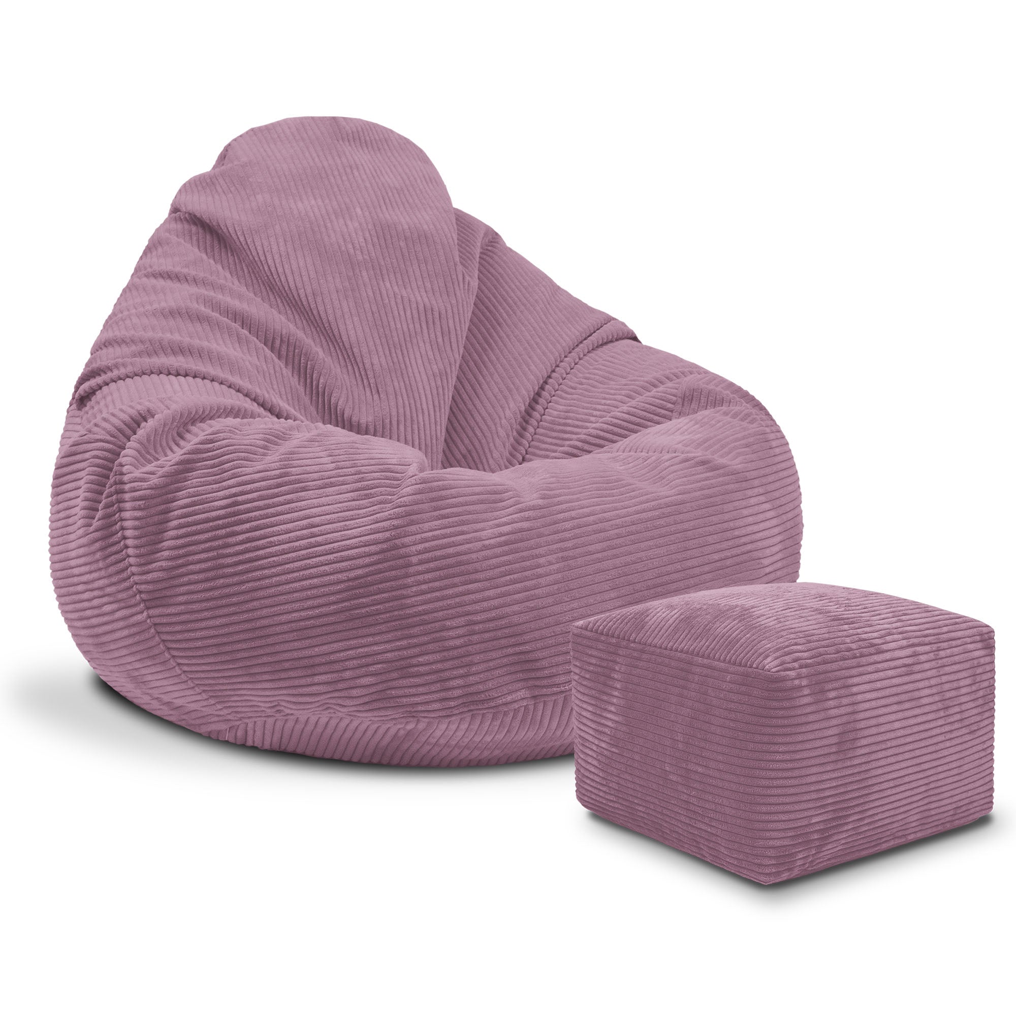 Paradise Pouf with Footstool Plum Smoothie