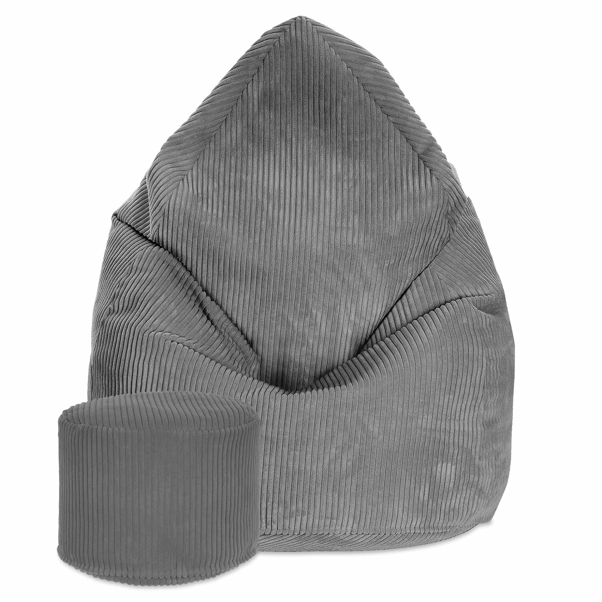 Round pouf footstool Lincoln Frost Gray-M