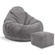 Puf Paradise s podnožkou Frost Gray-S