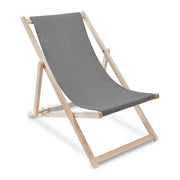 Lincoln Wooden Deck Chair Frost Grey