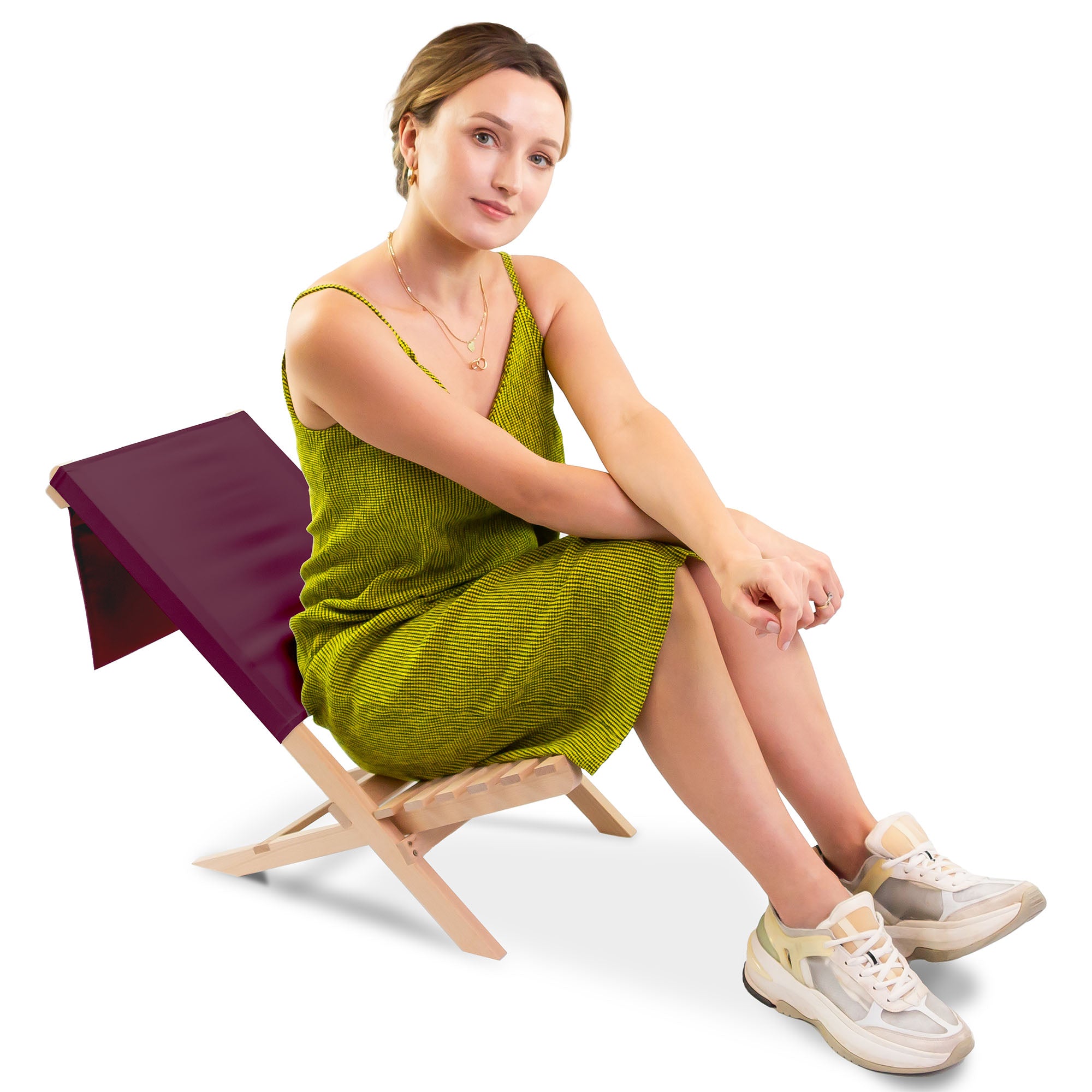 Folding Beach Chair Plum