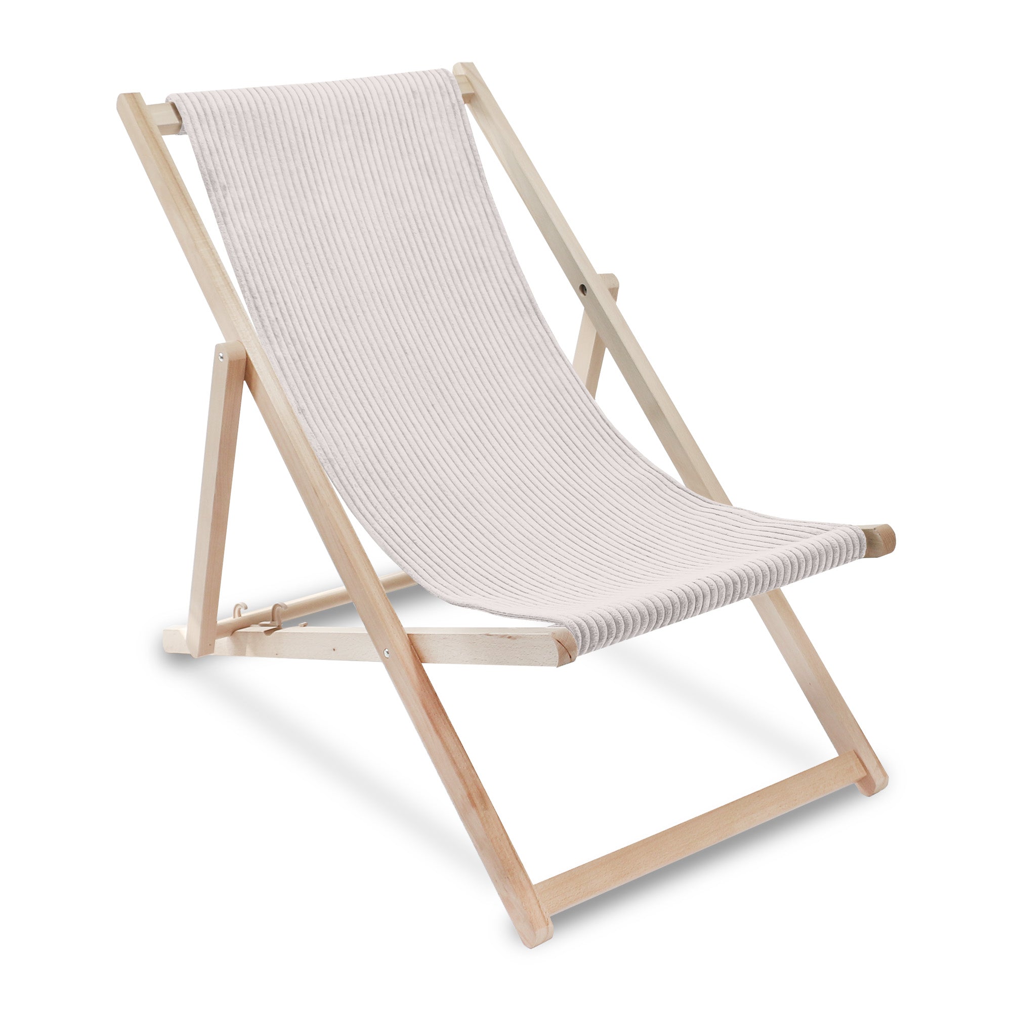 Wooden Deck Chair Lincoln White Dove