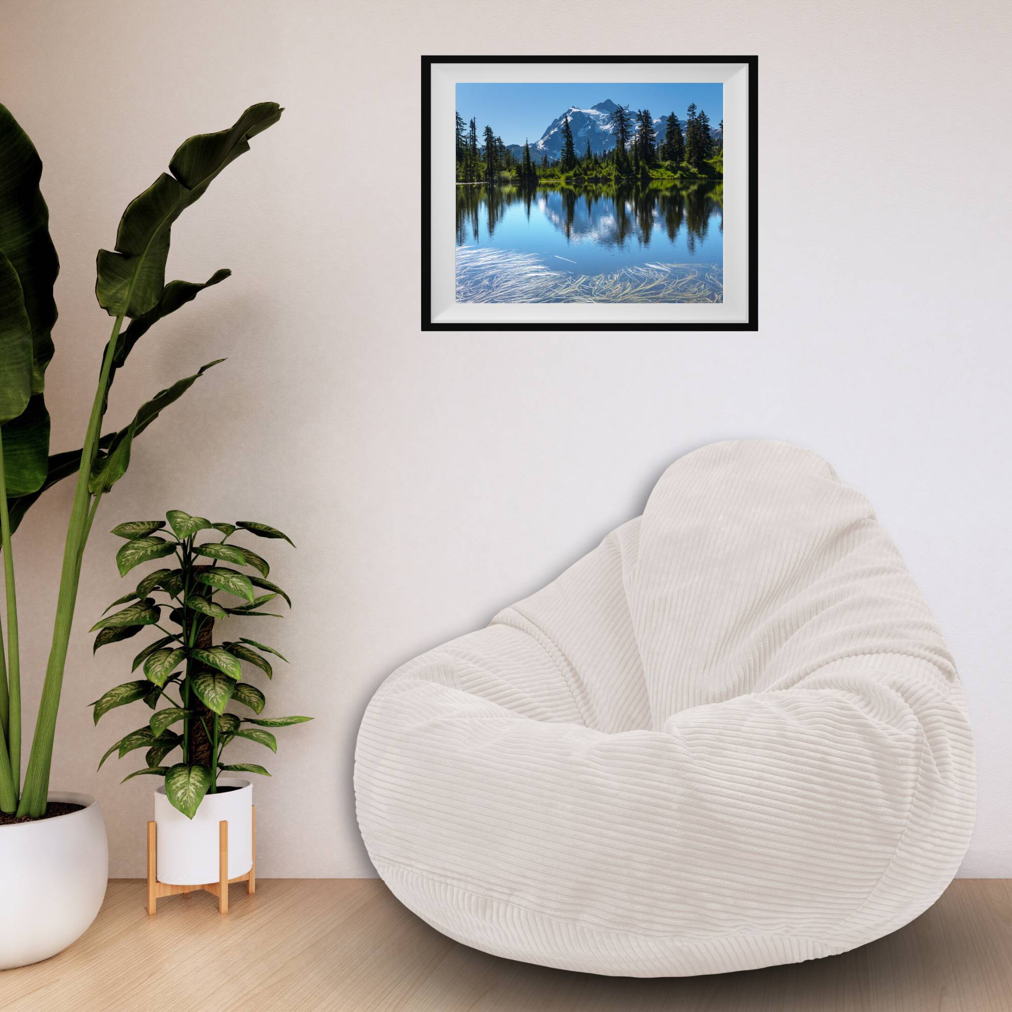 Puf Paradise z Podnóżkiem White Dove