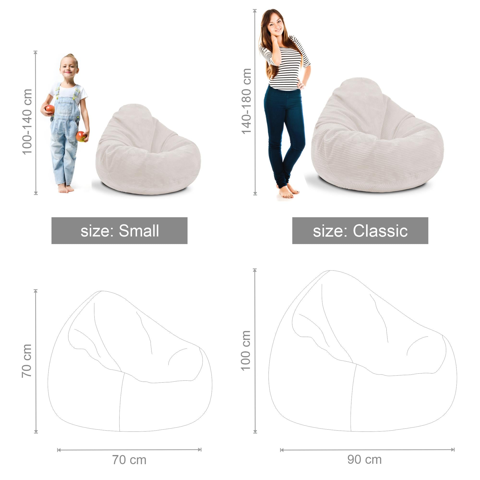 Puf Paradise z Podnóżkiem White Dove
