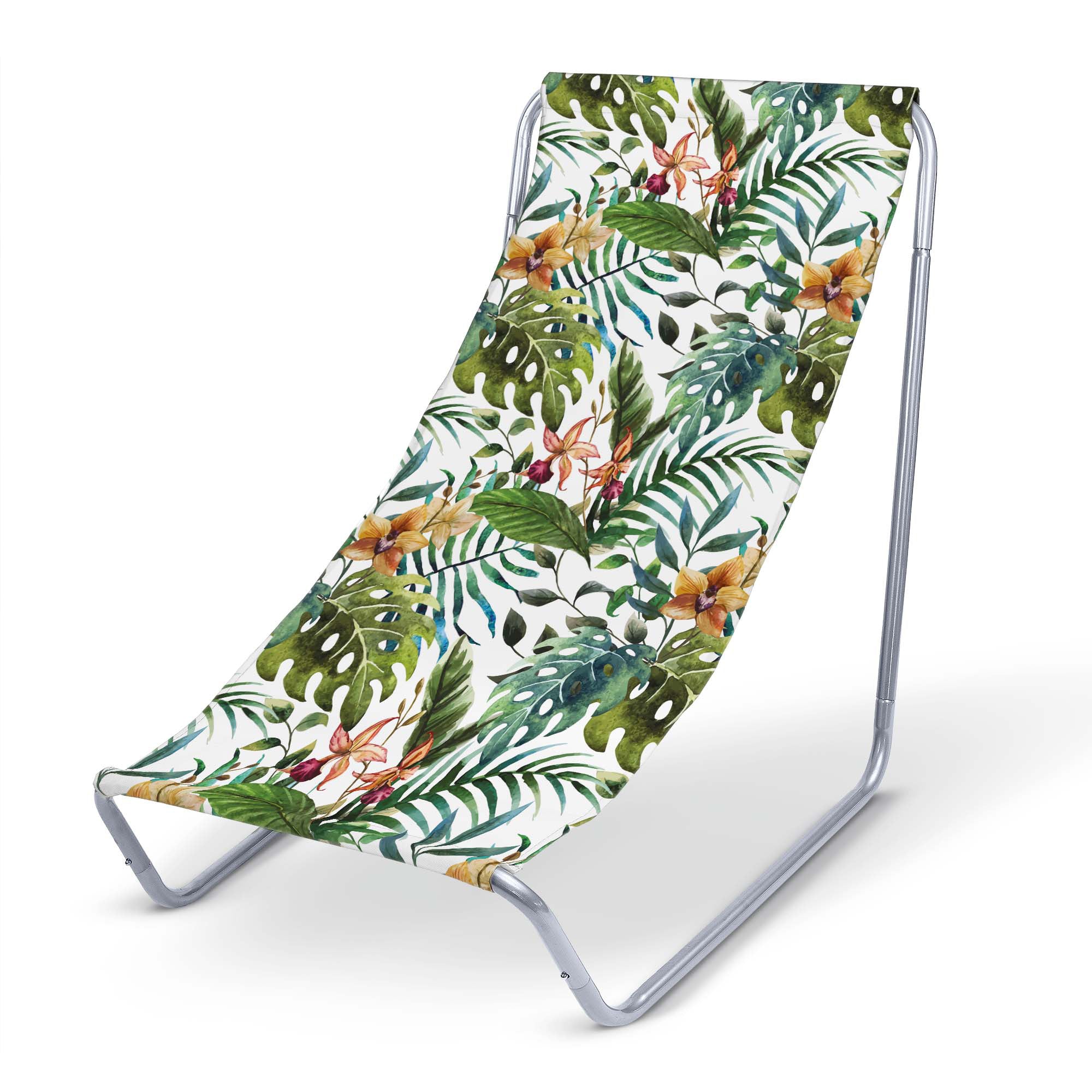 Metal deck chair Floral Watercolor