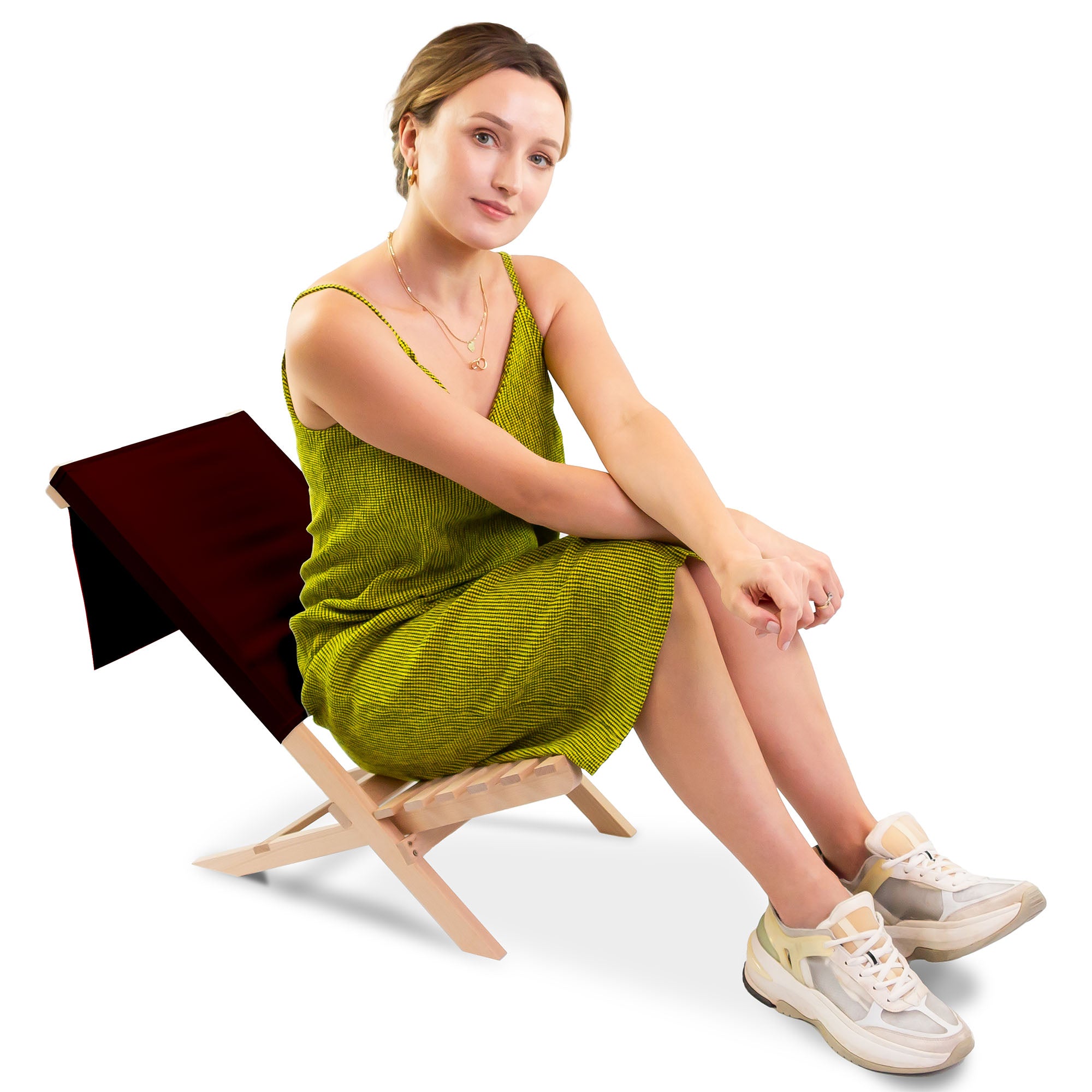 Folding Beach Chair Brown