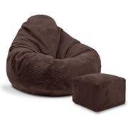 Paradise Hocker mit Fußstütze Dunkle Schokolade-M