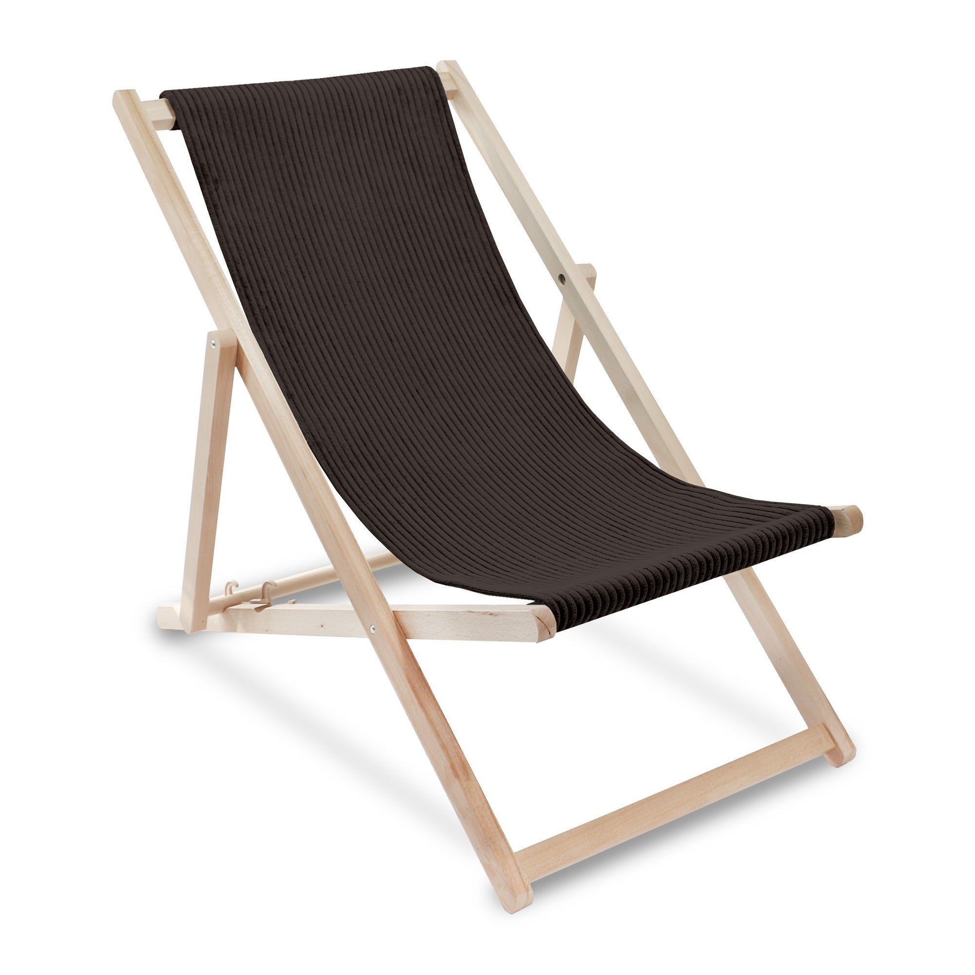 Lincoln Wooden Deck Chair Dark Chocolate