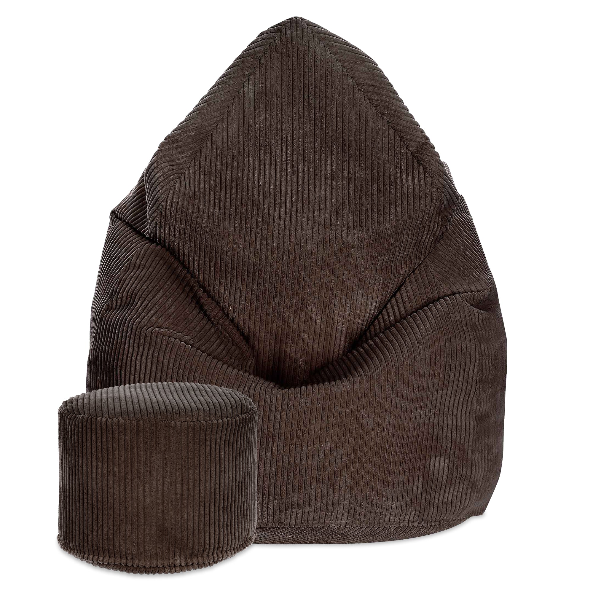 Okrúhly puf podnožka Lincoln Dark Chocolate-S