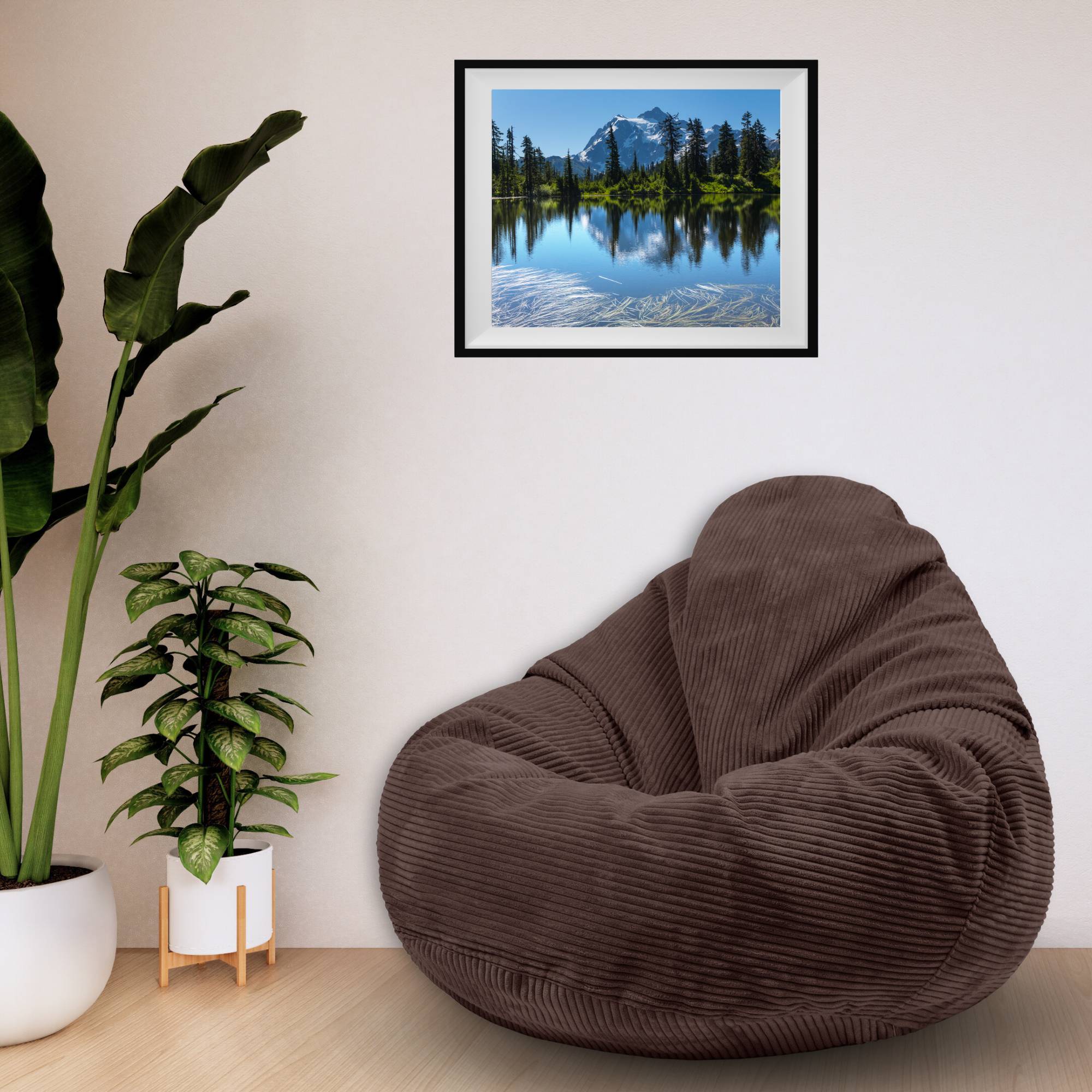 Paradise Hocker mit Fußstütze Dunkle Schokolade-M