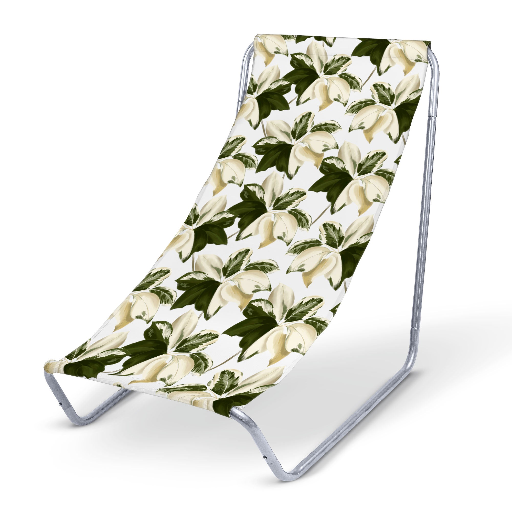 Metal deck chair Botanical Leaves