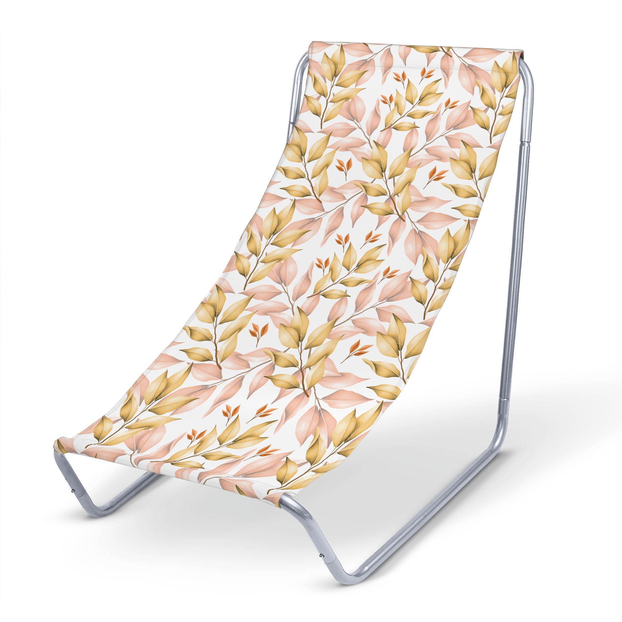 Metal deck chair Autumn Gold Leaves
