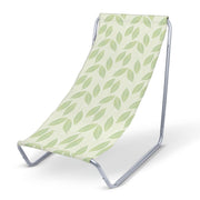 Metal deck chair Light Green Leaves