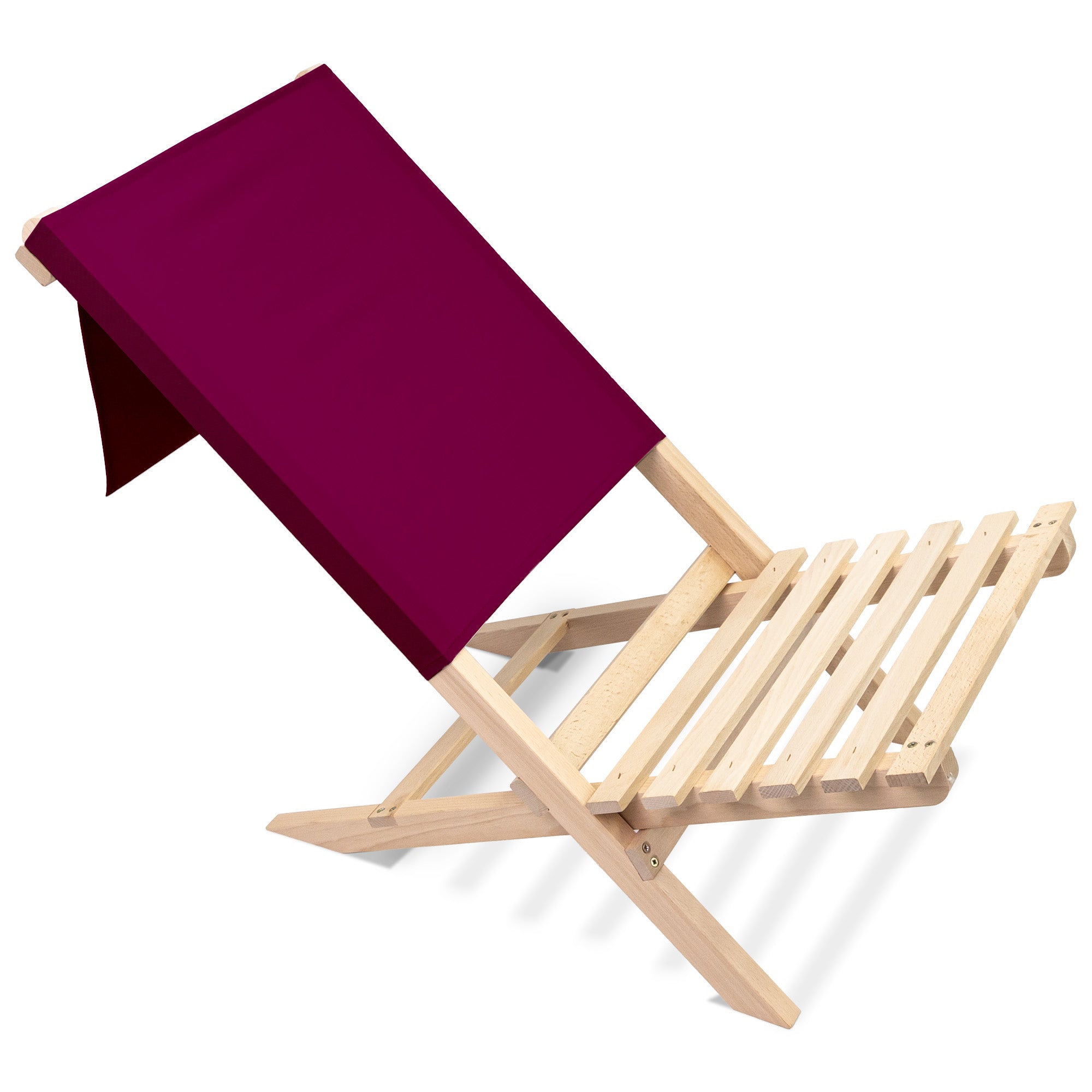 Skladacie plážové kreslo Burgundské