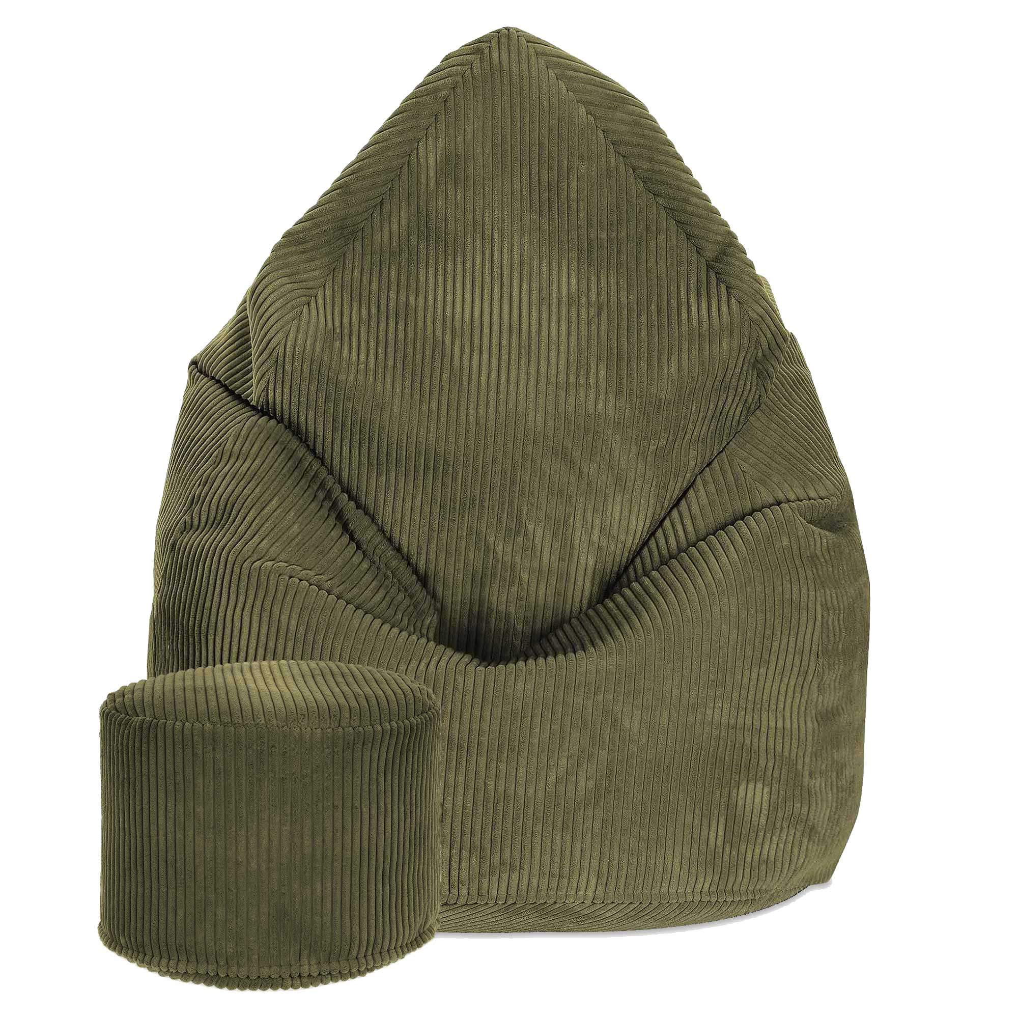 Puf kulatý podnožka Lincoln Dark Olive-S