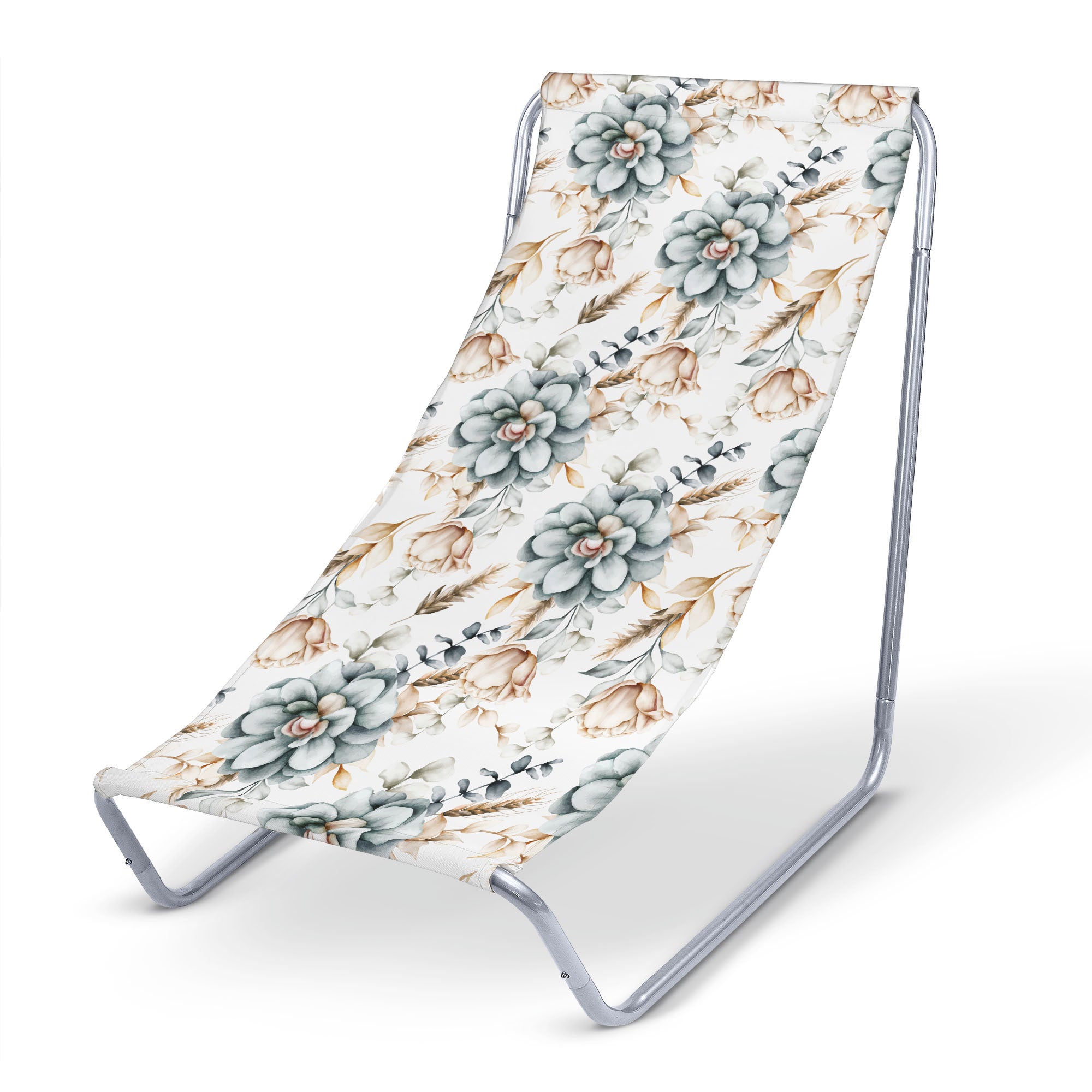 Metal deck chair Winter Roses