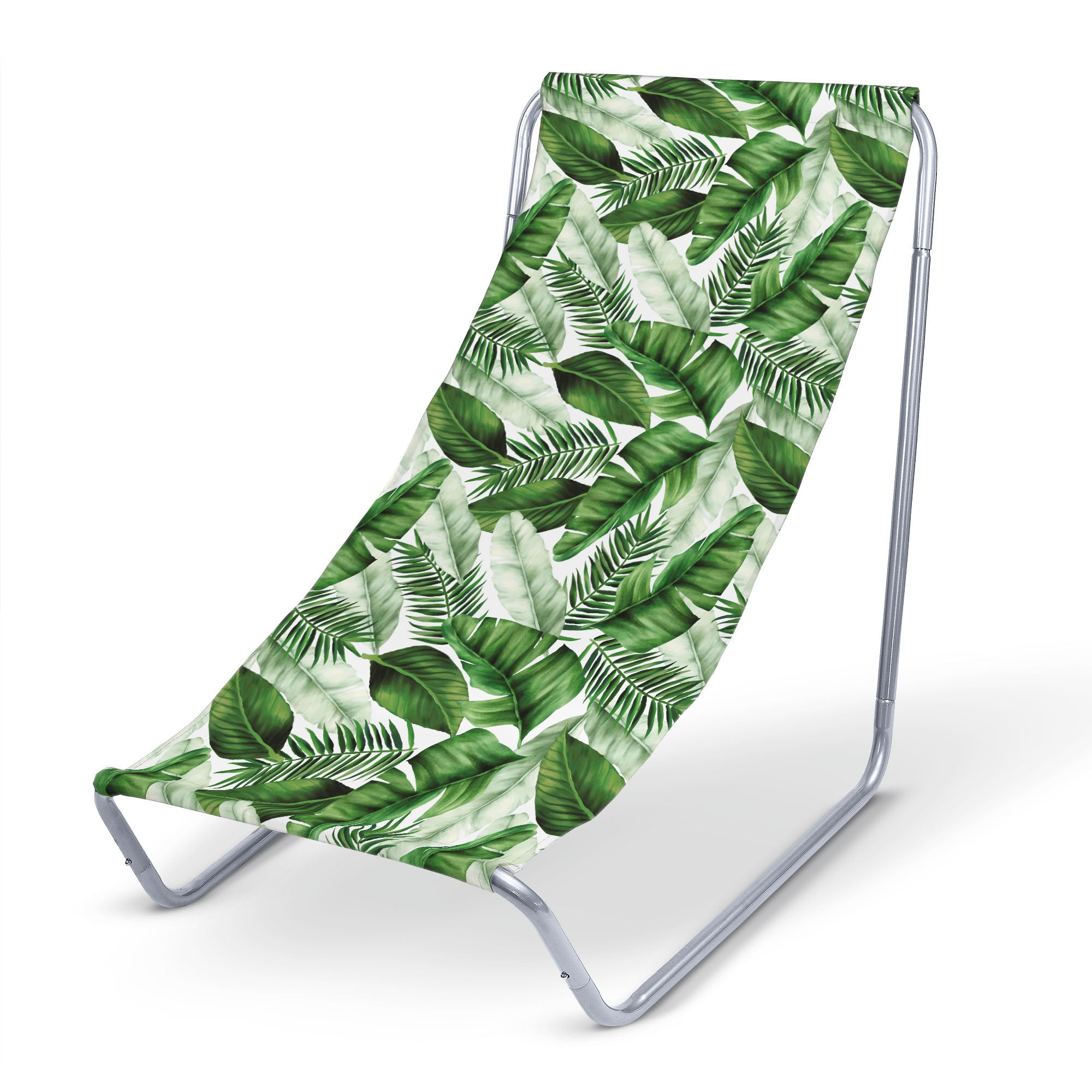 Metal deck chair Big Leaves
