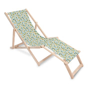 Wooden Deck Chair with Footrest Forget Me Not