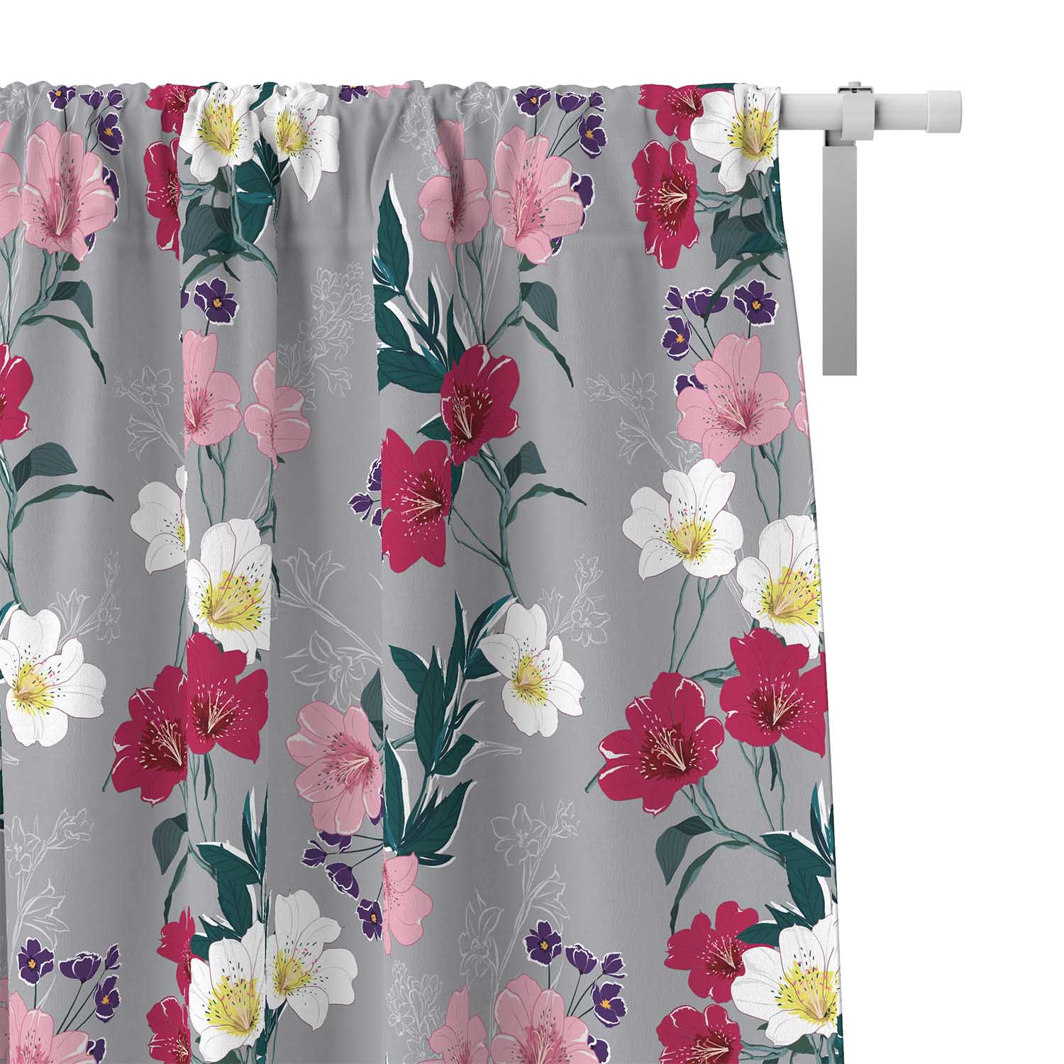 Flowers On A Gray Background