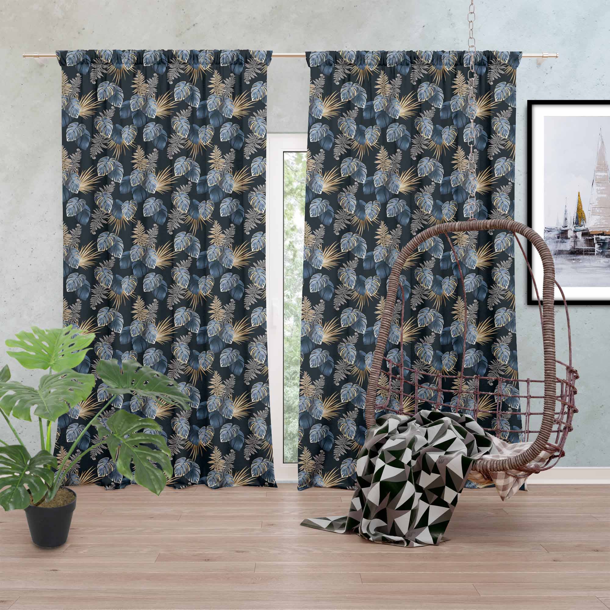 Blue And Gold Tropical