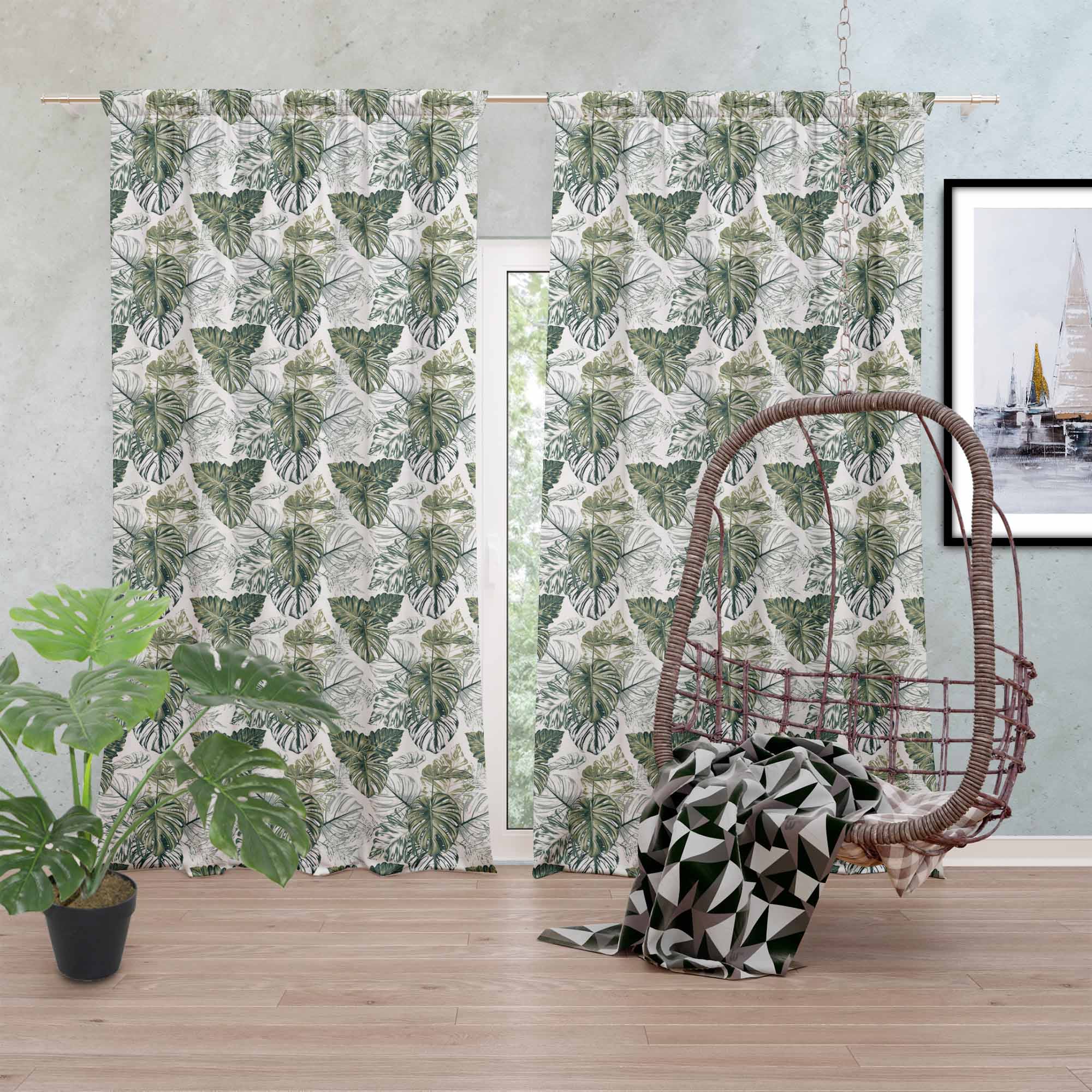 Monstera zelený list