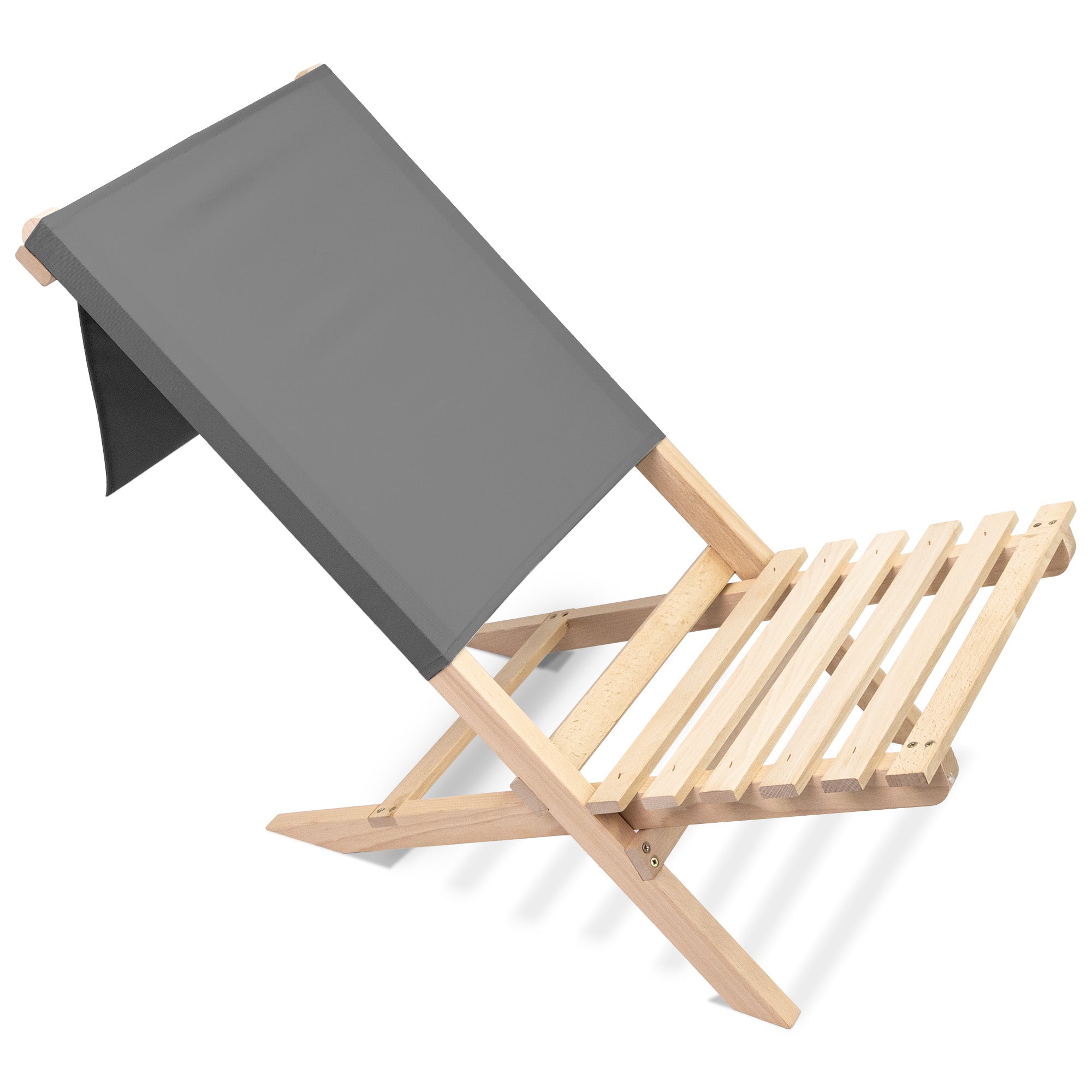 Folding Beach Chair Grey