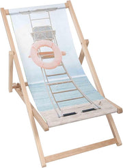 Vintage Wooden Deck Chair Lifeguard