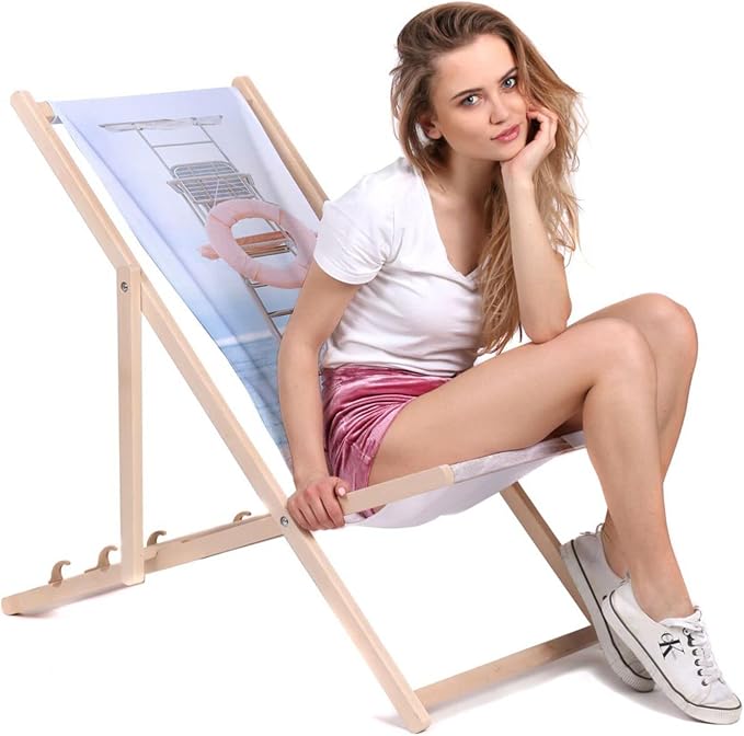 Vintage Wooden Deck Chair Lifeguard