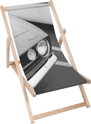 Wooden Deck Chair Retro Moto