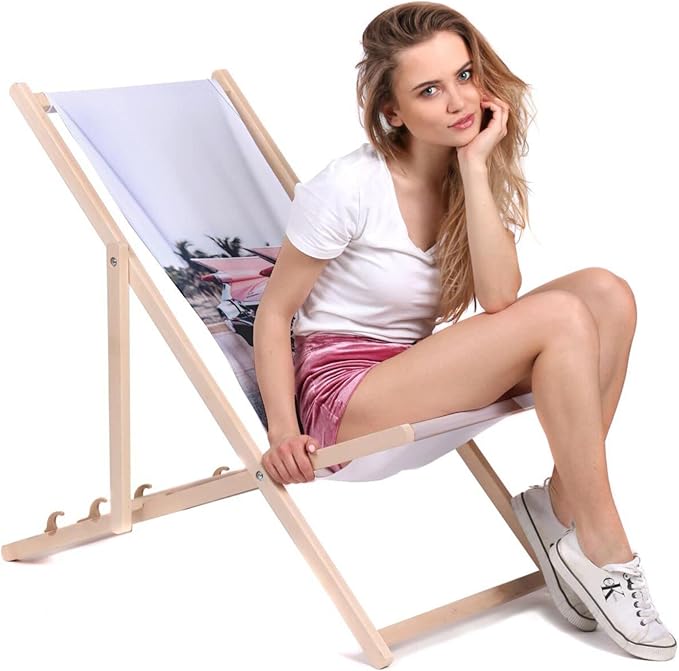 Wooden Deck Chair Summer Pink Car