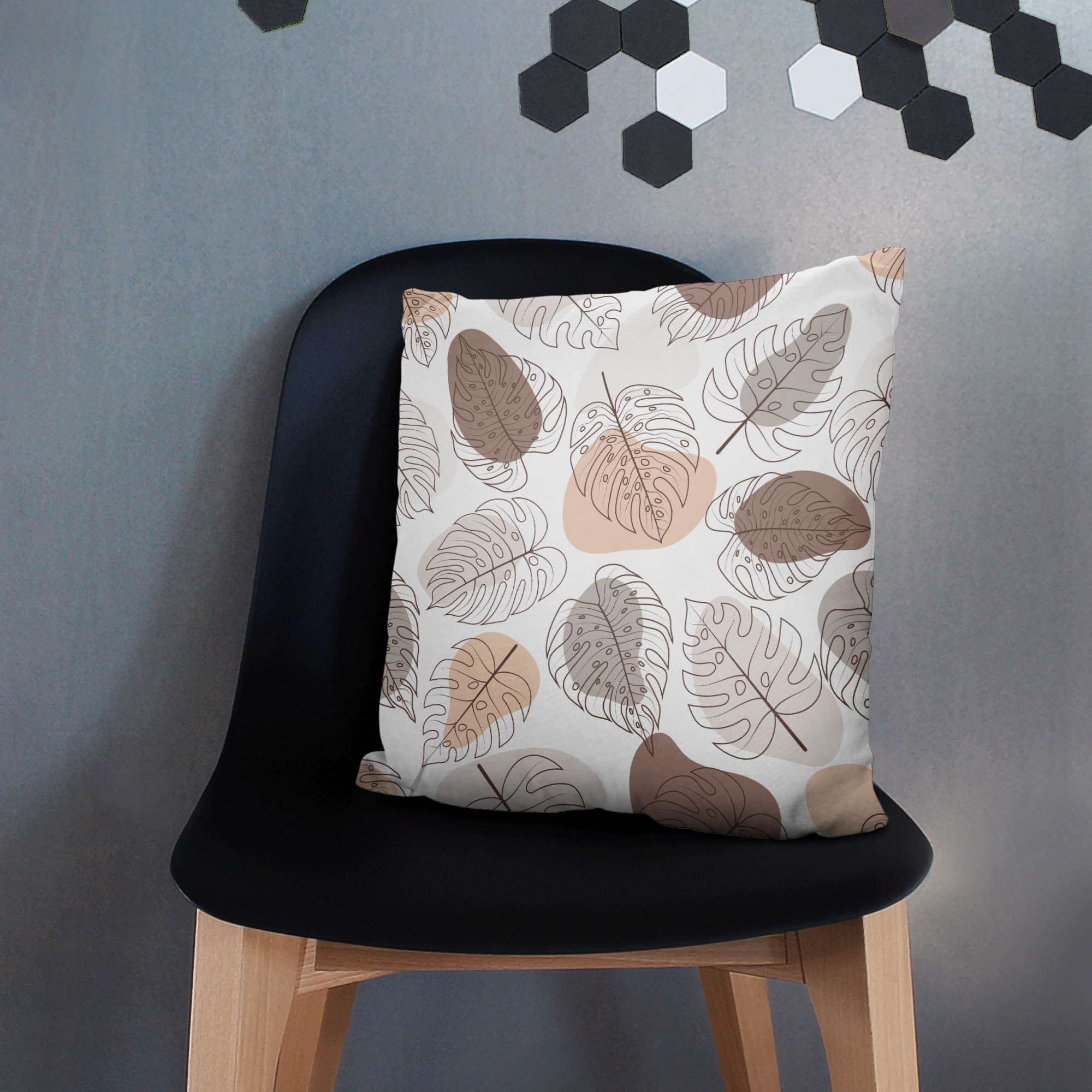 Monstera Lineart-Flat Microfiber