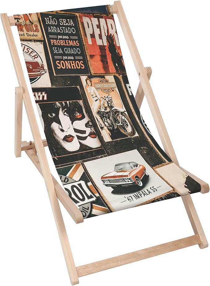 Vintage Wooden Deck Chair Wall