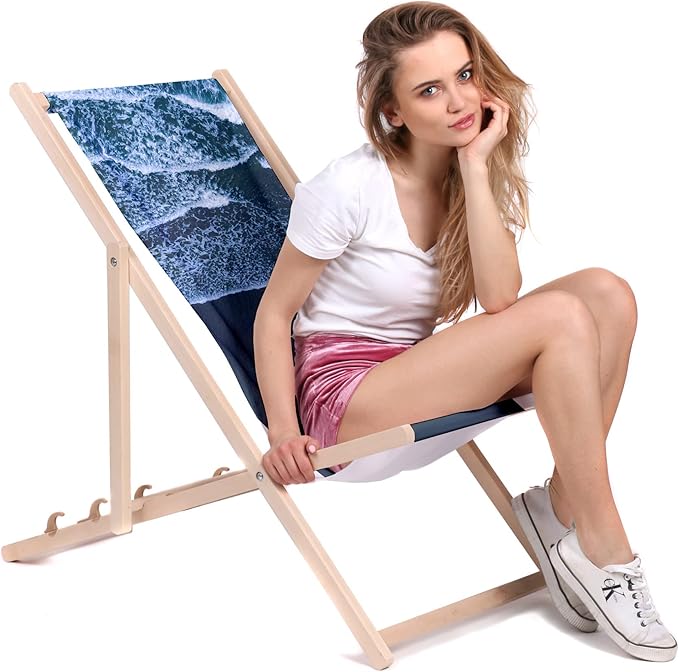 Vintage Wooden Deck Chair Restless Ocean