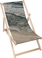 Vintage Wooden Deck Chair Calm Beach