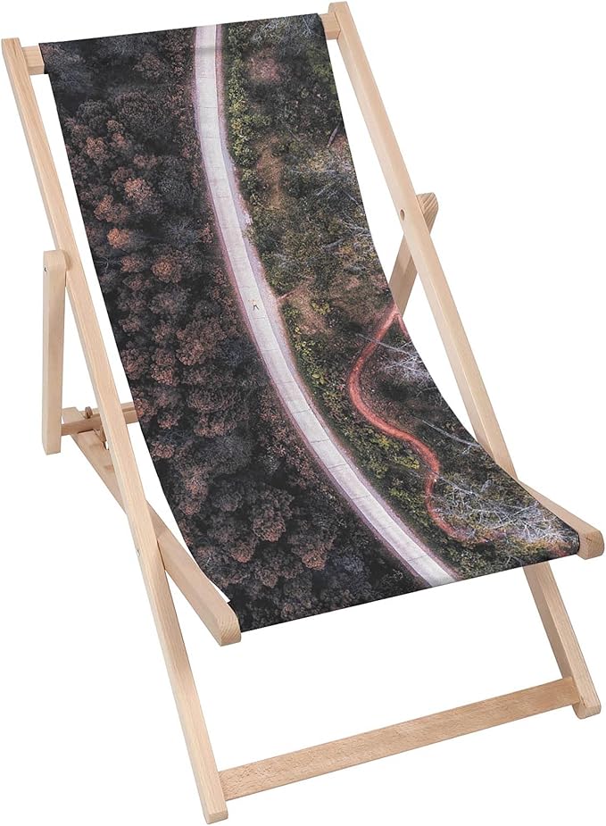 Vintage Wooden Deck Chair View From The Flight