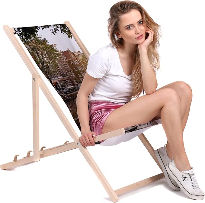 Vintage Wooden Deck Chair Canal Boat Cruise